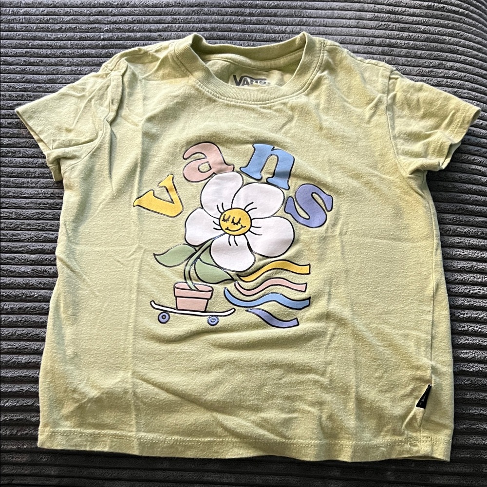 Vans Kids' Light Green Flower Graphic Tee